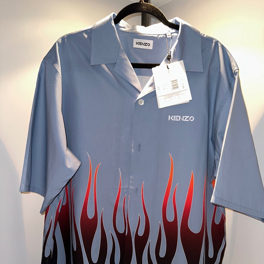 Kenzo Flame Short Sleeve Button Up